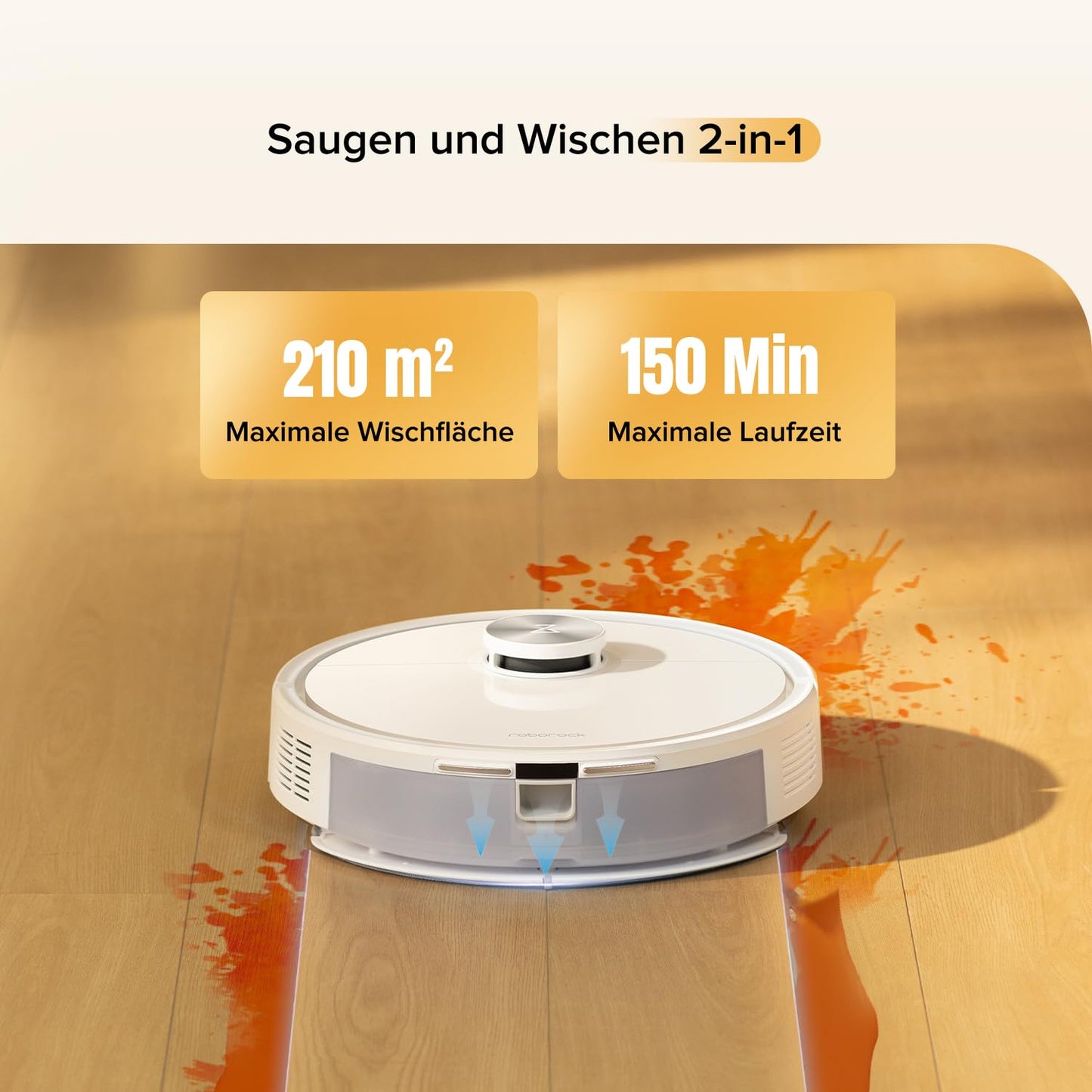 Roborock Q7 M5 Saug- & Wischroboter 10.000 Pa LiDAR, Anti-Tangle, App Weiß