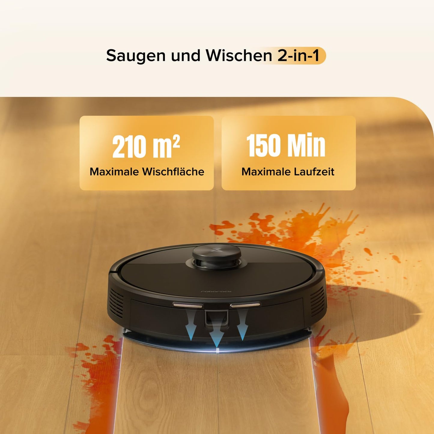 Roborock Q7 M5 Saug- & Wischroboter 10.000 Pa LiDAR, Anti-Tangle, App Schwarz