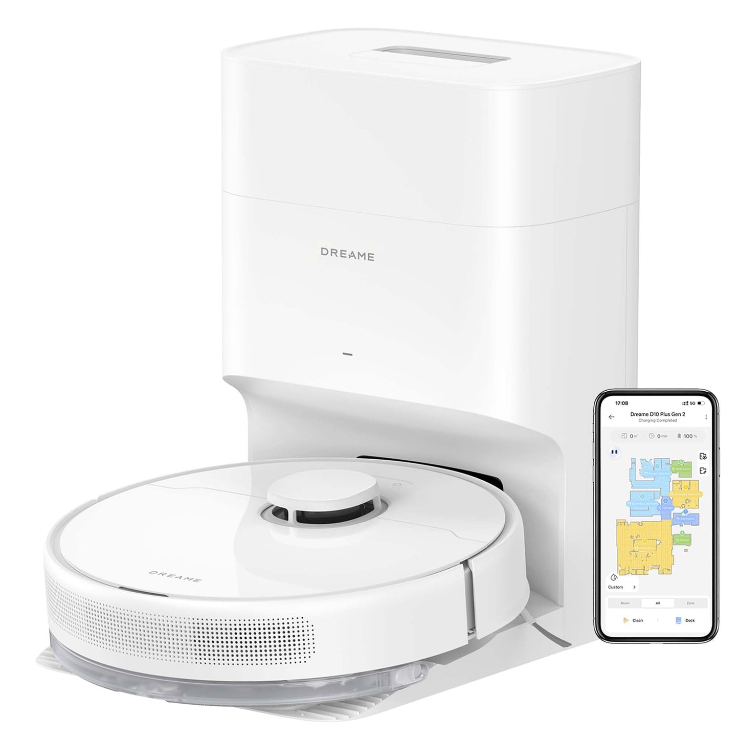 Dreame D10 Plus Gen2 Saug- & Wischroboter 6000 Pa LiDAR, Auto-Entleerung, 285 Min