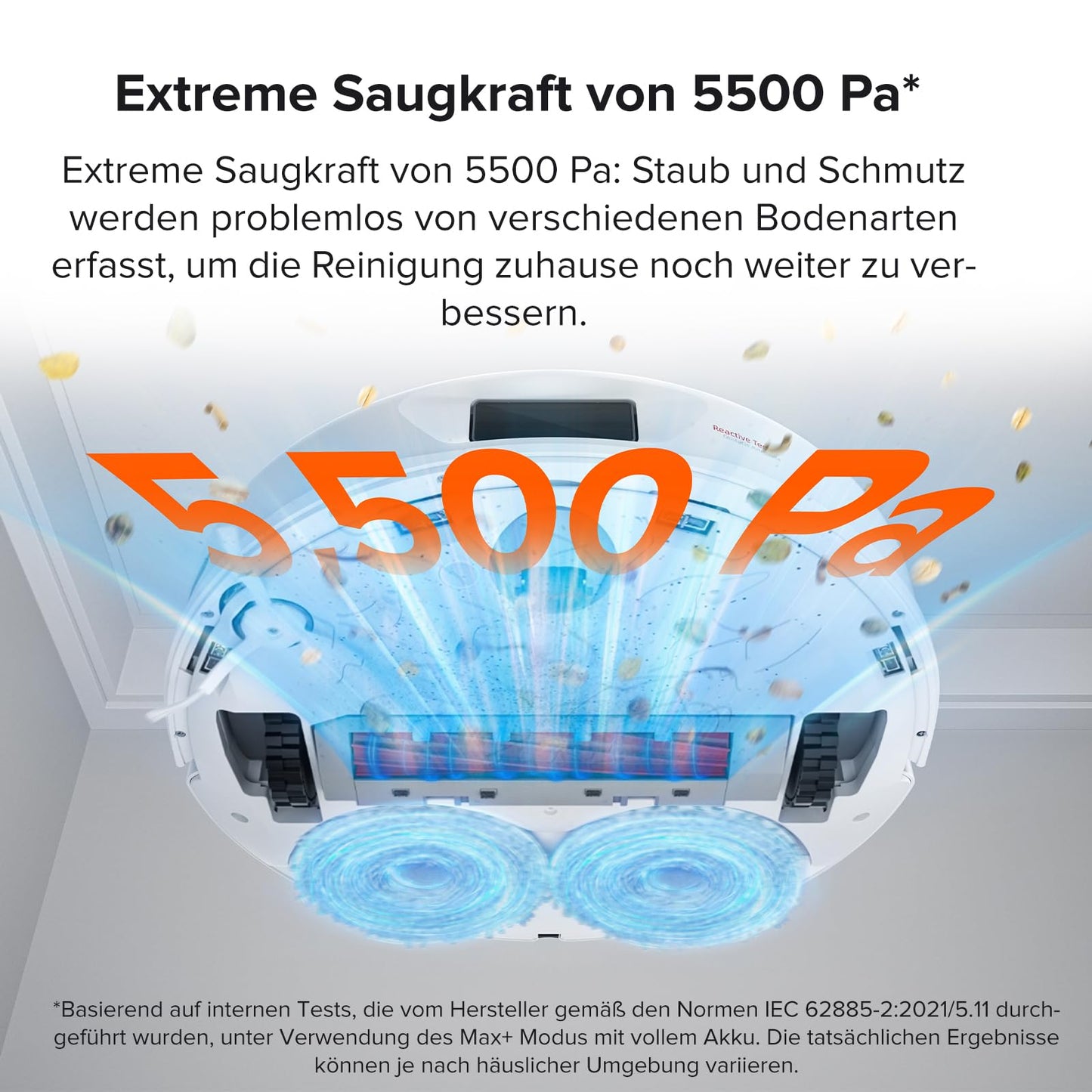 Roborock Qrevo Saug- & Wischroboter 5500Pa, 3D-Kartierung, Autom. Wasser/Staub