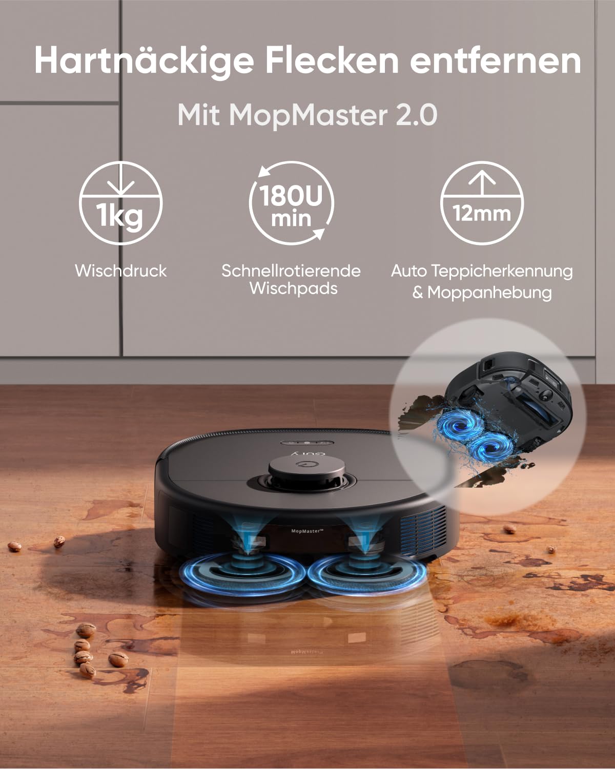 ECOVACS DEEBOT N30 PRO Omni Saugroboter mit Wischfunktion, 10000Pa