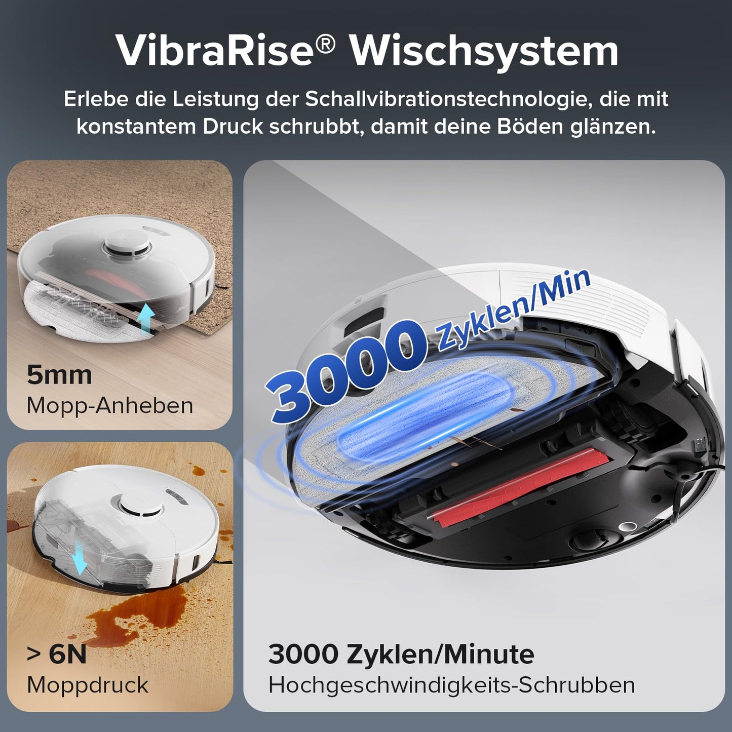 Roborock S7 Max Ultra Saug- & Wischroboter 5500 Pa Auto-Station, App/Sprachsteuerung