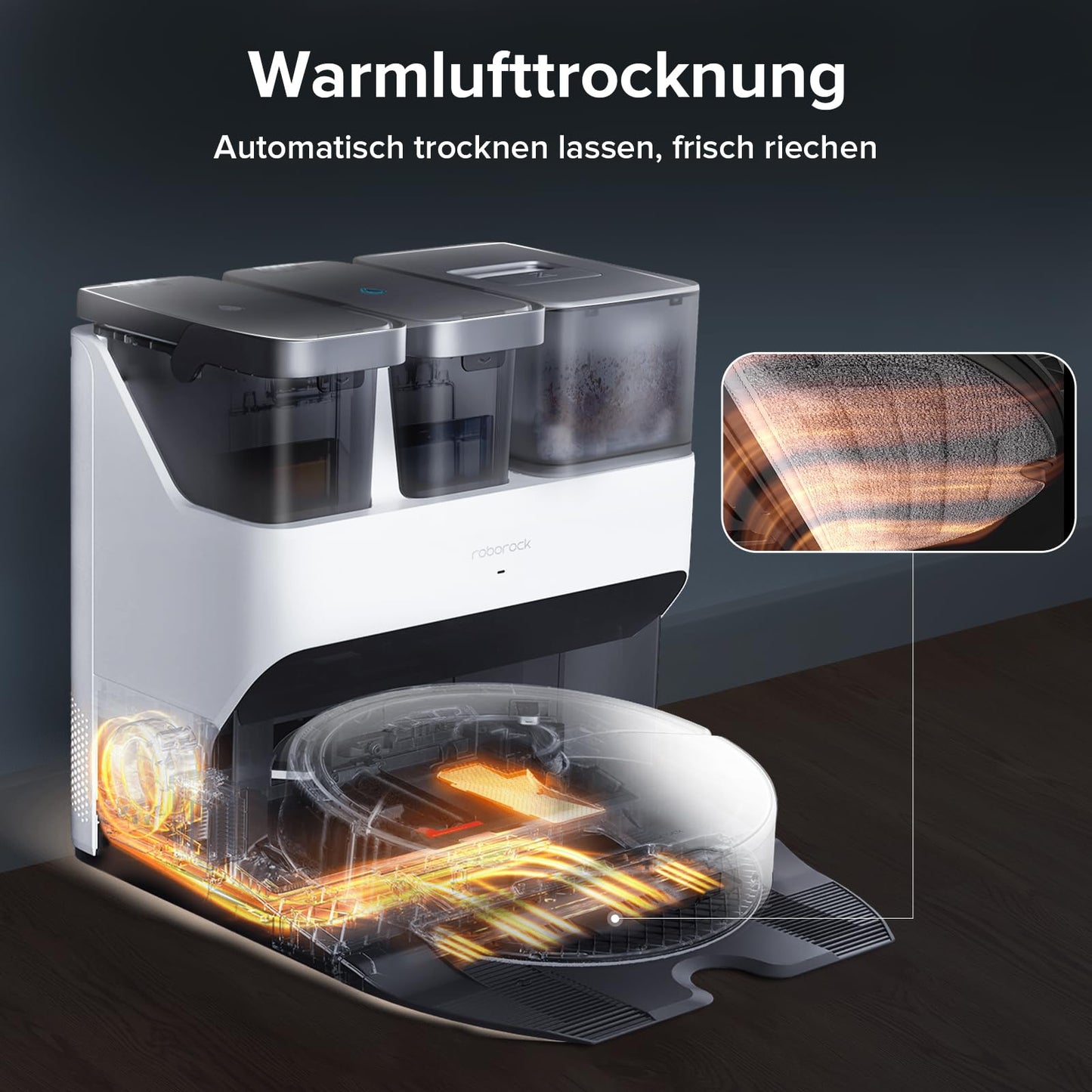 Roborock S7 Max Ultra Saug- & Wischroboter 5500 Pa Auto-Station, App/Sprachsteuerung