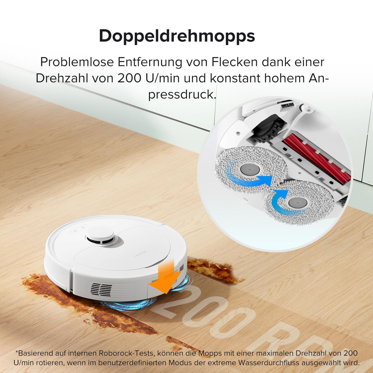 Roborock Qrevo Saug- & Wischroboter 5500Pa, 3D-Kartierung, Autom. Wasser/Staub