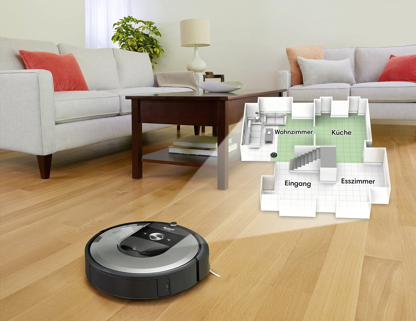iRobot Roomba i7 (i7156) Saugroboter, App-steuerbar, 2 Gummibürsten