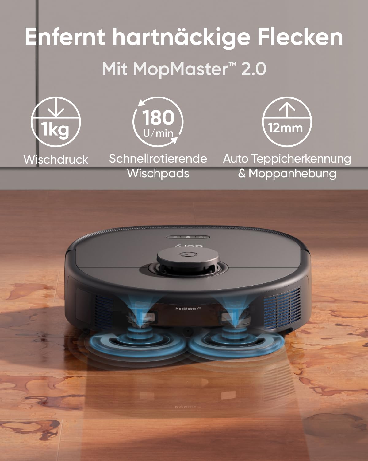 ECOVACS DEEBOT N30 PRO Omni Saugroboter mit Wischfunktion, 10000Pa