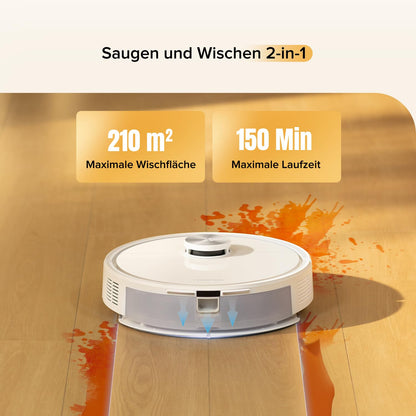 Roborock Q7 M5 Saug- & Wischroboter 10.000 Pa LiDAR, Anti-Tangle, App Weiß