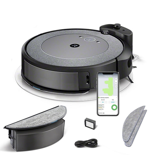 iRobot Roomba Combo i5 Saug- & Wischroboter, WLAN, 2 Gummibürsten, Sprachassistent