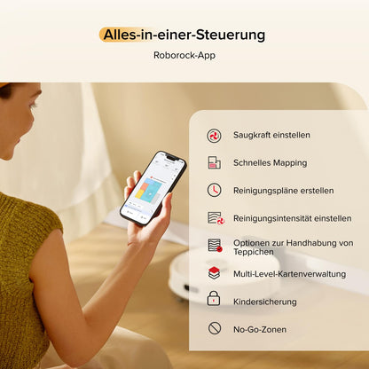 Roborock Q7 M5 Saug- & Wischroboter 10.000 Pa LiDAR, Anti-Tangle, App Weiß