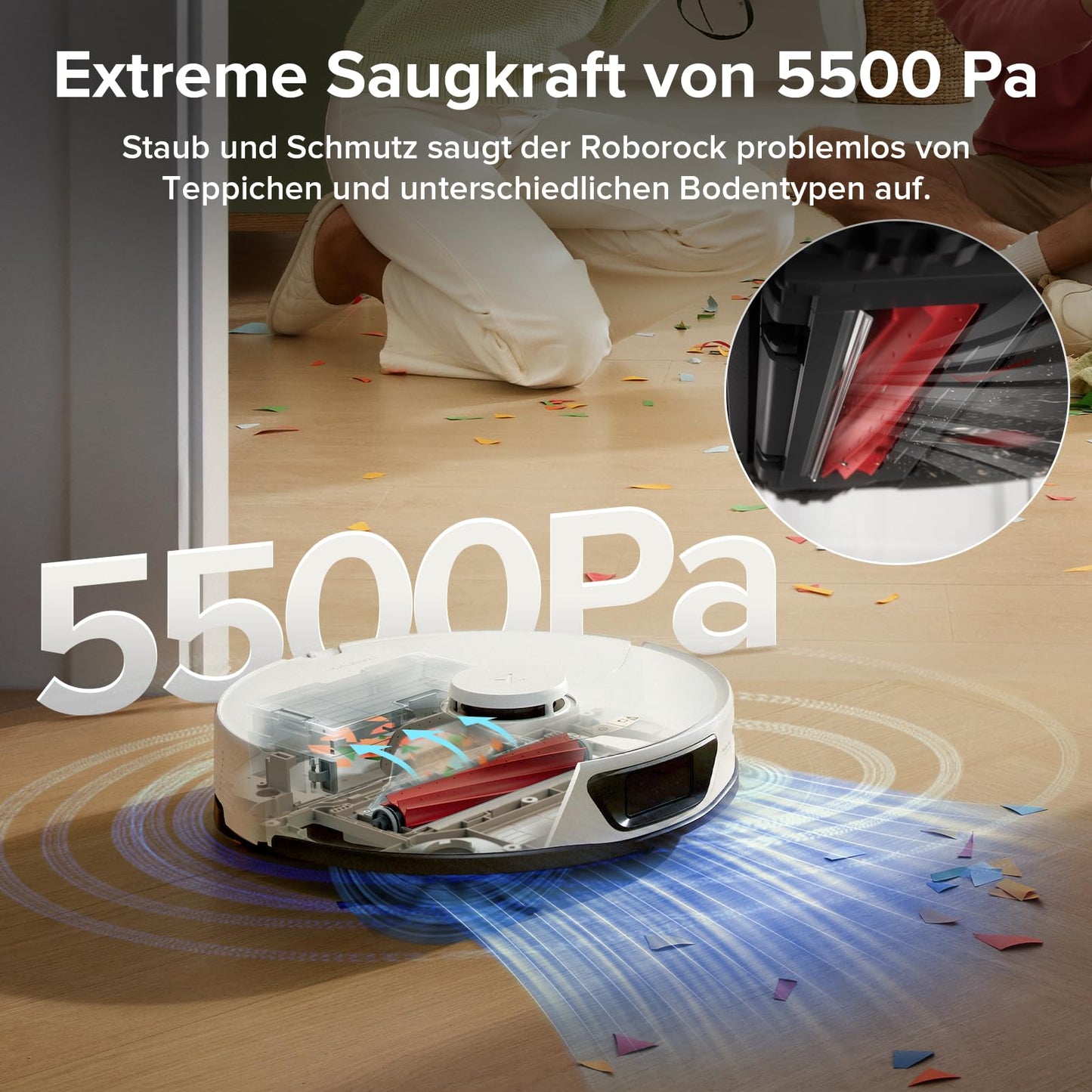 Roborock S7 Max Ultra Saug- & Wischroboter 5500 Pa Auto-Station, App/Sprachsteuerung