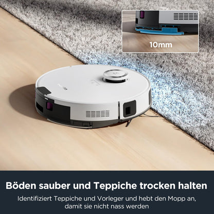 EUREKA E10s DE Saug- & Wischroboter, 4000Pa, LiDAR, Auto-Teppicherkennung