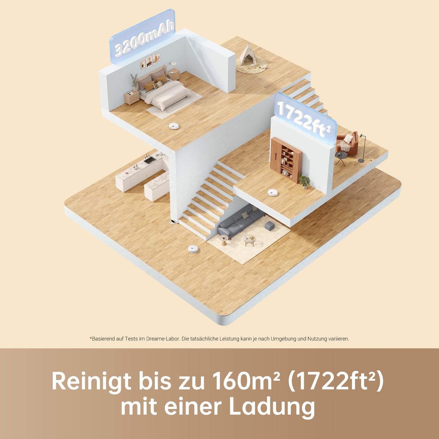 Dreame F9 Pro Saug- & Wischroboter 2500Pa, LiDAR, 150 Min, WLAN/APP/Alexa