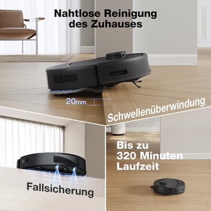 ECOVACS DEEBOT N30 PRO Omni Saugroboter mit Wischfunktion, 10000Pa