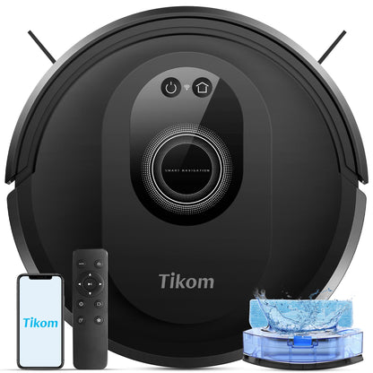 Tikom G8000 Max Saug- & Wischroboter 5000 Pa WLAN, 150 Min, Selbstaufladend