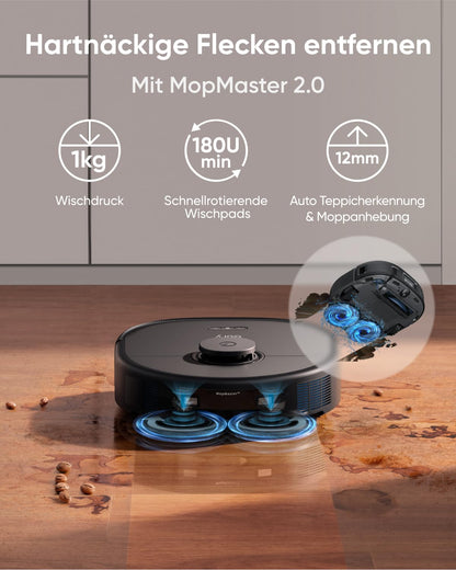 ECOVACS DEEBOT N30 PRO Omni Saugroboter mit Wischfunktion, 10000Pa