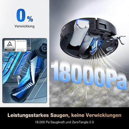 ECOVACS DEEBOT X8 PRO Omni Saugroboter mit Wischfunktion, 18000Pa