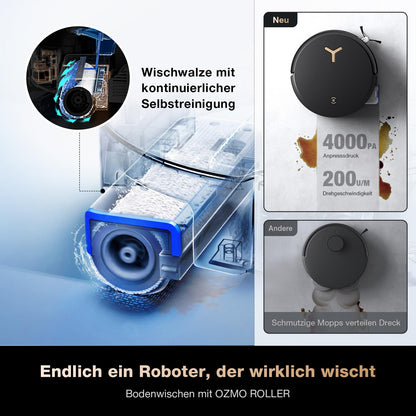 ECOVACS DEEBOT X8 PRO Omni Saugroboter mit Wischfunktion, 18000Pa