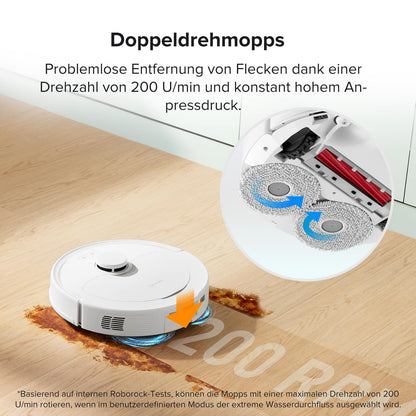 Roborock Qrevo Saug- & Wischroboter 5500Pa, 3D-Kartierung, Autom. Wasser/Staub