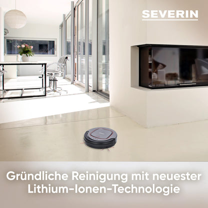 SEVERIN chill® Saugroboter RB 7025 – flach, Hartböden & Teppiche, Treppensensor