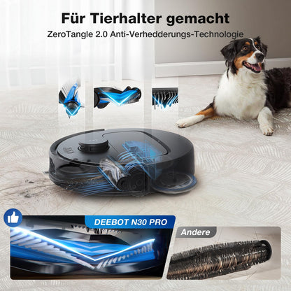 ECOVACS DEEBOT N30 PRO Omni Saugroboter mit Wischfunktion, 10000Pa