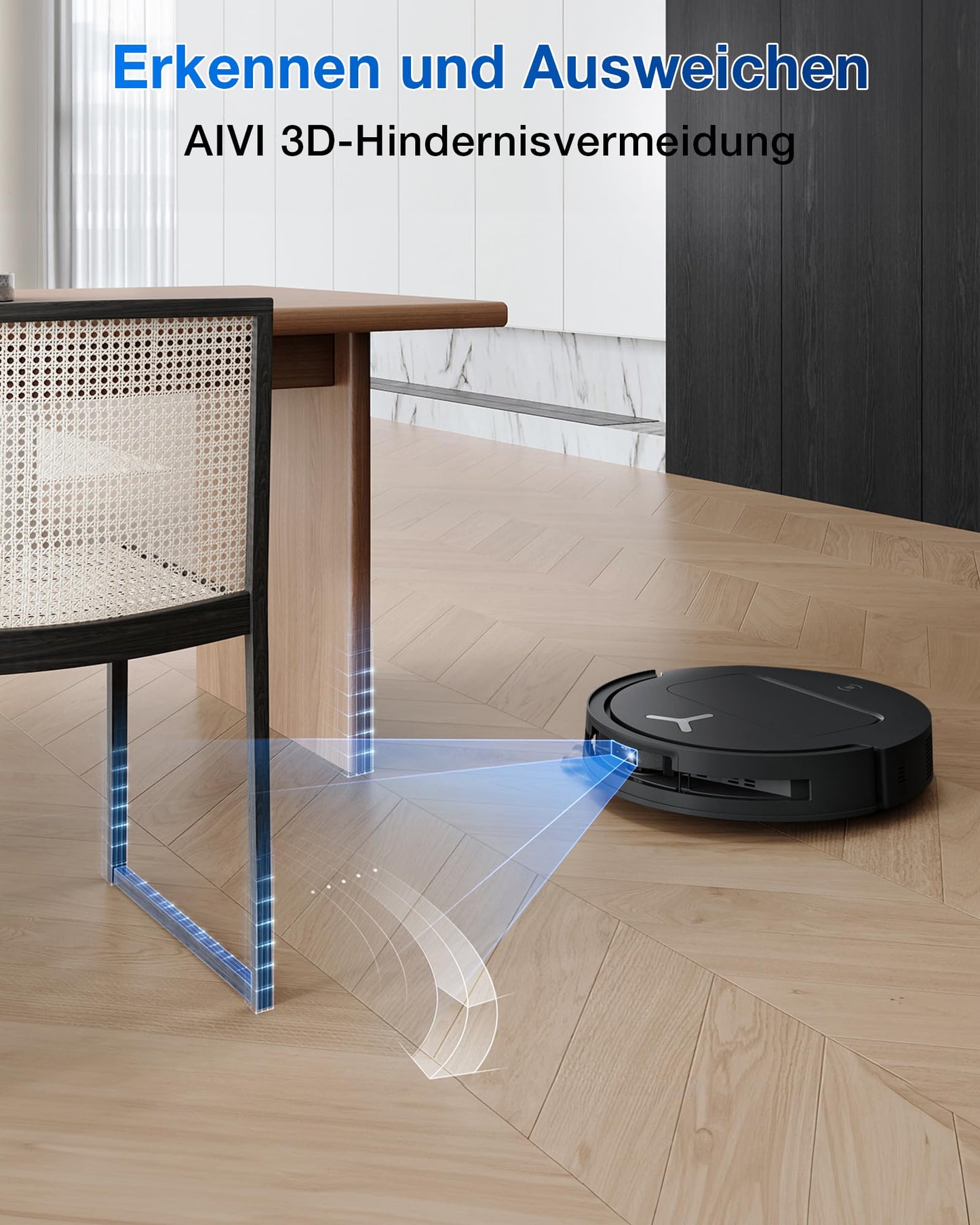 ECOVACS DEEBOT T50 Omni Saug- & Wischroboter 15.000 Pa ZeroTangle, All-in-One Station