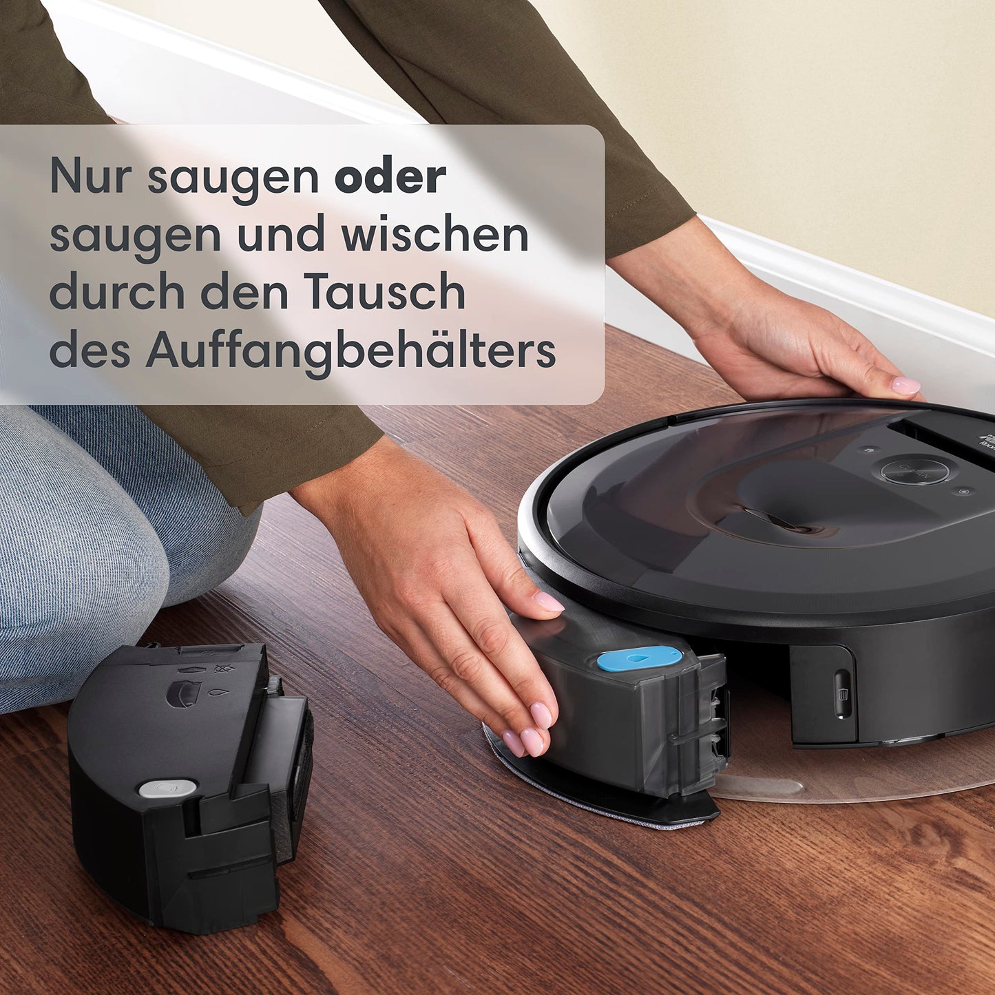 iRobot Roomba Combo i8+ Saug- & Wischroboter, 2 Behälter, App & WLAN
